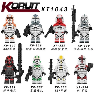 Compatível com a série Lego Star Wars porcelana azul e branca Storm Soldier Companhia Purgatory Empire Schoque Force Block Block FS82