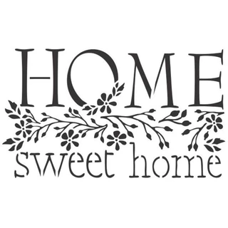 Stencil Arte Fácil 15 x 15cm - ST-617 Home Sweet Home em Oferta na Shopee
