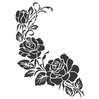 Stencil Arte Fácil 18 x 23 cm - ST-795 Rosas