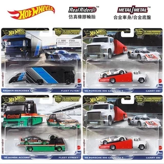 Melhor preço # Hot Wheels Gold Label Transportation Frota de transporte Sea Benz Veículo de transporte Porsche com pneu de borracha com fundo de ferro Cultura de carro FLF56