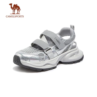 CAMEL SPORTS Sandálias Esportivas Femininas De Espessura Espessa Com Alças De Velcro Sapatos De Praia