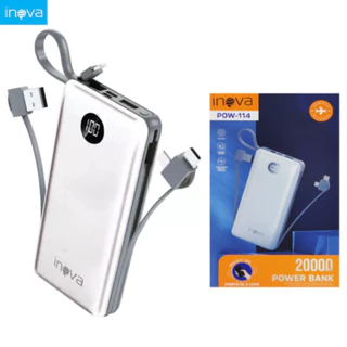 Carregador Portátil 20000mAh Power Bank com Cabo V8 iPhone e Tipo C 100% Original