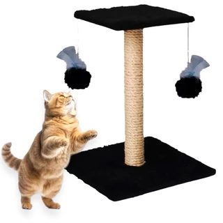 Arranhador Para Gatos Poste Com Corda De Sisal E Brinquedo
