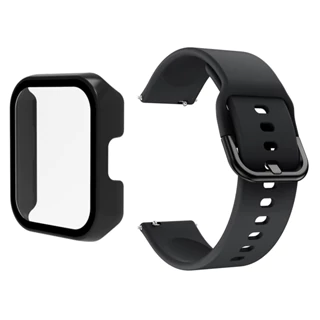 Pulseira Esportiva + Capa De Vidro , Compatível Com Amazfit Bip 3/Pro U De Silicone Para Smartwatch Relógio Inteligente