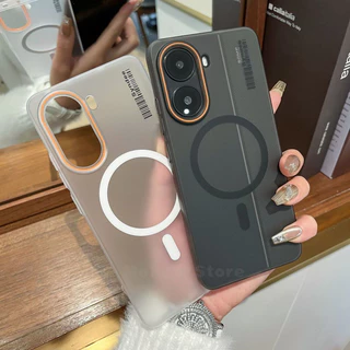 Capa Para Xiaomi Redmi A5 13C 4G POCO C65 X7 Pro Magnético Fosco Meio Claro Fino PC Telefone Traseira