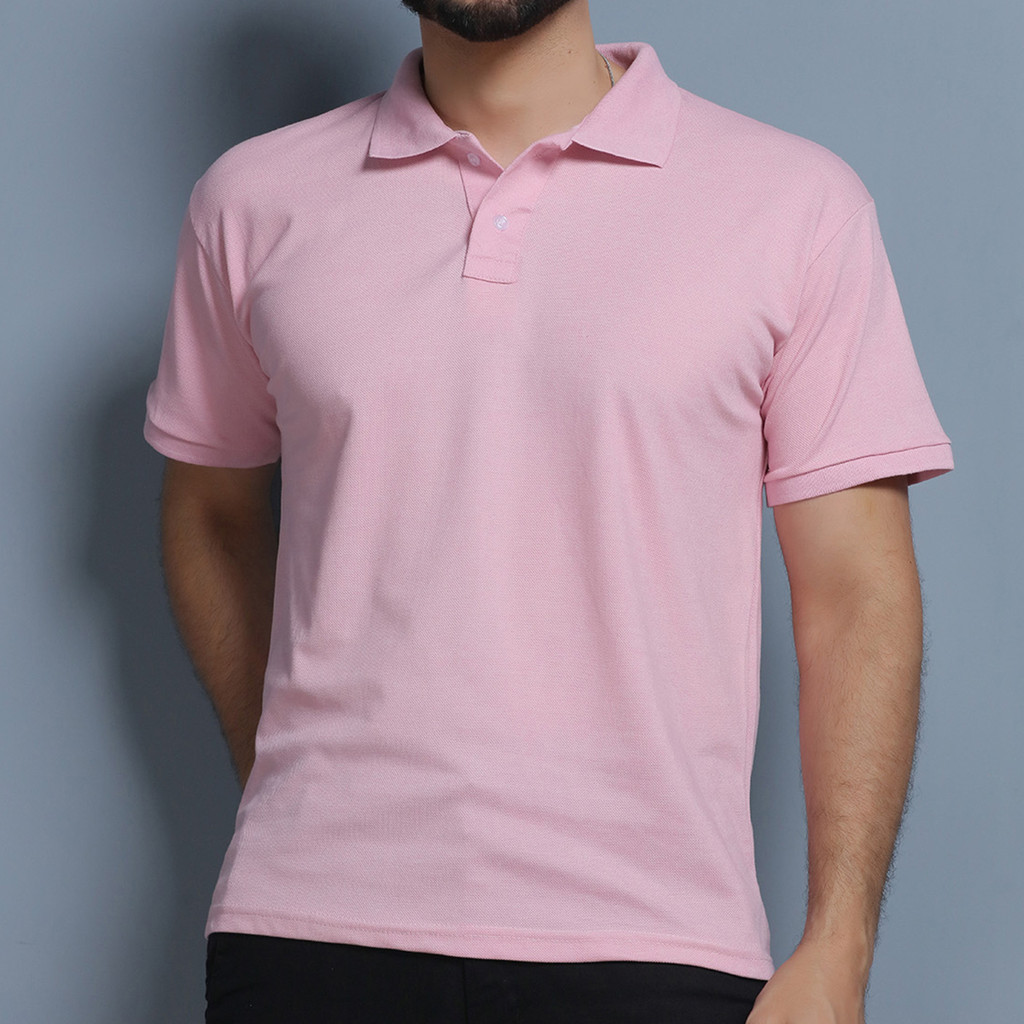 Camisa Gola Polo Masculina Camiseta Atacado Uniforme Para Bordar, lisa Cor Rosa Tamanho:P-M-G-GG-G1-G2--G3