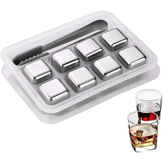 Cubos de gelo de aço inoxidável 4/8cubos refrigeração reutilizáveis para Bebidas