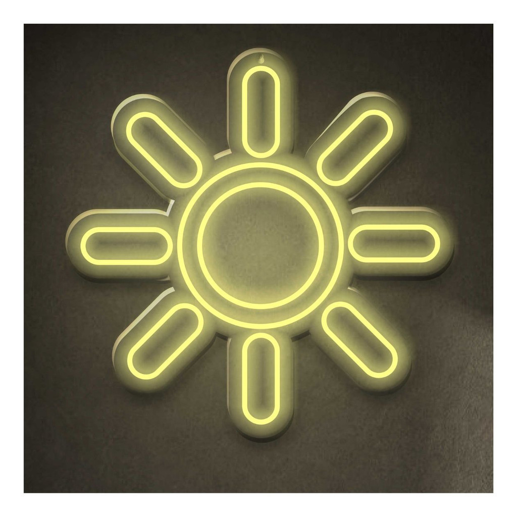Painel Neon Led Raio De Sol Luminária Festa, Decoração | Shopee Brasil