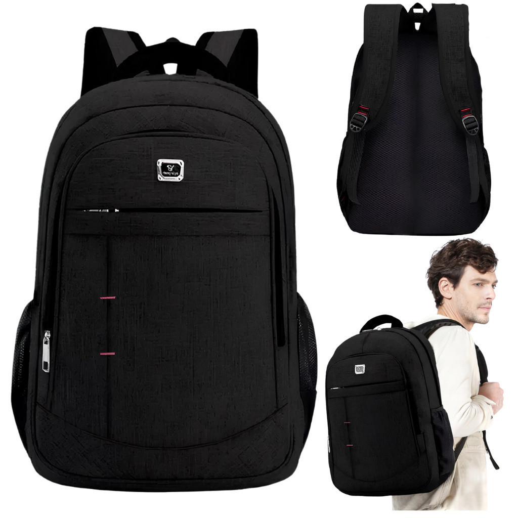 Mochila Profissional Grande Capacidade Preto Notebook Impermeável De Trabalho Escolar Universitária