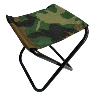 Banqueta Banquinho de Pesca Acampamento Camuflada Resistente Pequeno Compacto