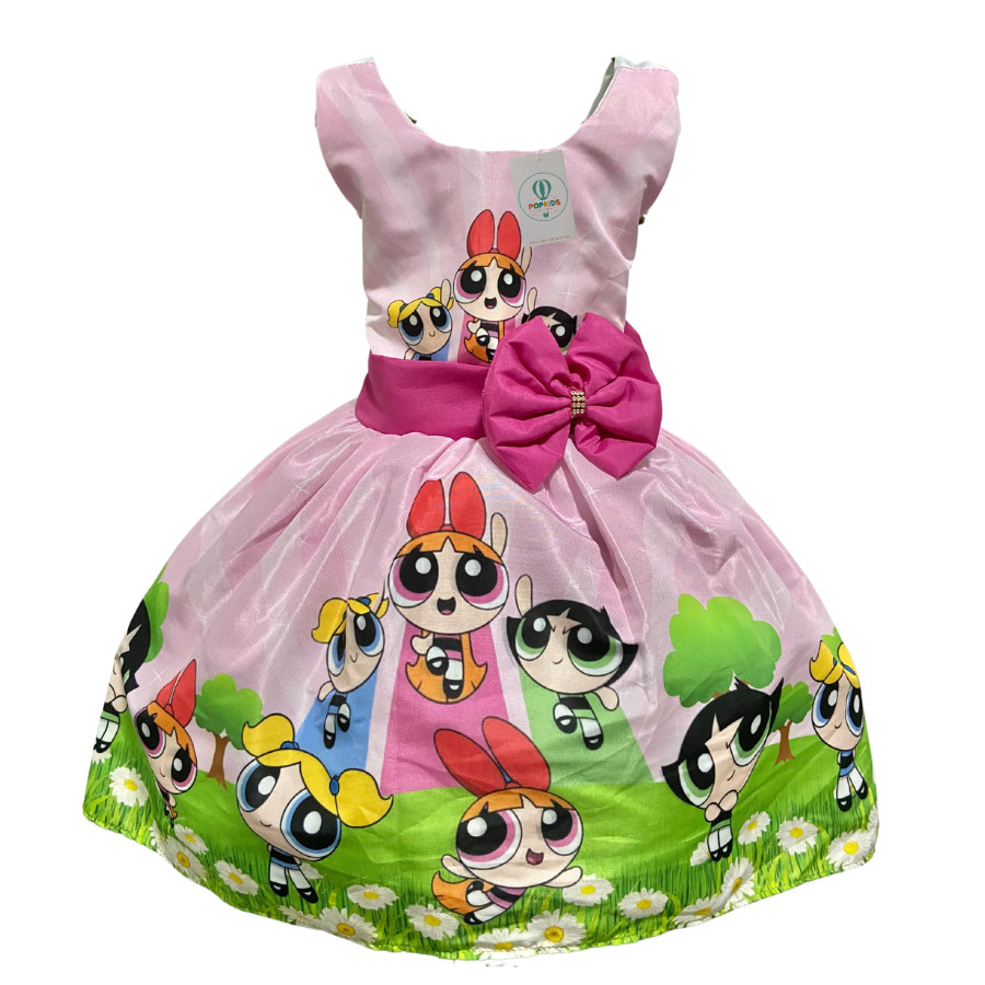 Vestido Luxo Temático Meninas Super Poderosas Tam.P (2-3 Anos) | Shopee ...