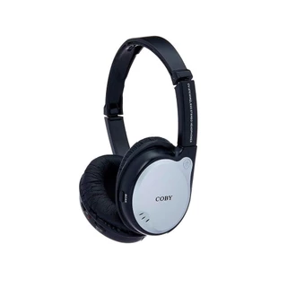 Kit com 2 Fones de Ouvido Headphone sem Fio e Transmissor FM Veicular CV870 Coby REEMBALADO