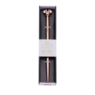 Caneta Esferográfica Metálica Molin Minnie Rose Gold Cx Presente c/1