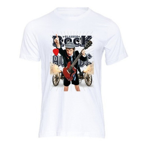Camiseta Banda Rock Ac Dc Angus Young Camisa Masculina Shopee Brasil