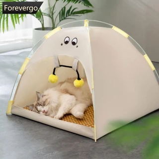 FOREVERGO Cooling Pet Tenda Caverna Para Gatos De Estimação Viagem Ao Ar Livre Casa De Dormir Confortável Cachorro Dobrável W7X6