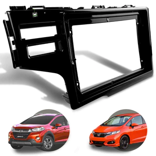 Moldura Black Piano 9 Pol 2 Din Honda Fit / WR-V 2015 a 2022