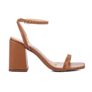 Sandália Feminina JJOJO Isis Salto Grosso Alto 9cm Moderno e Confortável