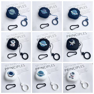 Para QCY T13/T13ANC2/T13X/Melobuds ANC HT05 Case Fairy Buds T21 Cartoon Astronauta Anel Anti-Gotas Tampa De Fone De Ouvido Em Silicone