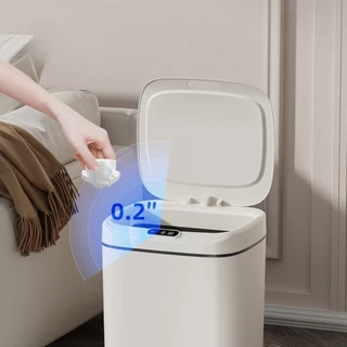 Lixeira com Sensor Automático Inteligente 16 Litros Abre Fácil em Toque Cesto Lixo Casa Quarto Banheiro Cozinha Escritório Radimi