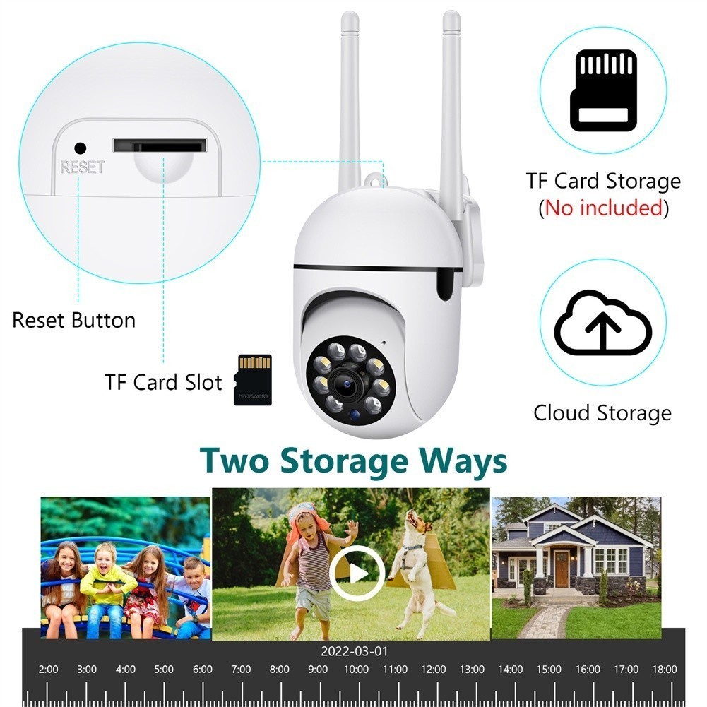 Imagem do produto Câmera IP Sem Fio Para Detecção Corporal Interna E Externa Com Visão Noturna Colorida Ai 5