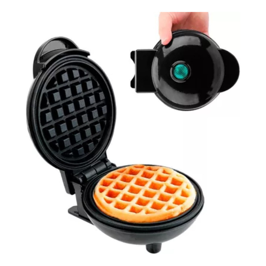 Mini Máquina de Waffles Elétrica Casa Cozinha Fazer Waffle Panquecas Automático