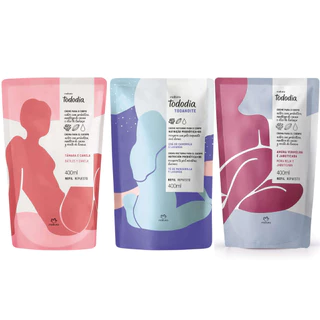 Kit 3 Refil Creme Hidratante Natura Chá de Camomila e Lavanda e Outros