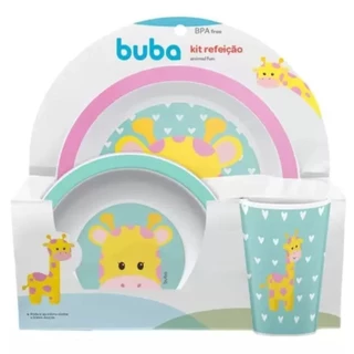 Kit Refeição Animal Fun Girafa 10736 - Buba