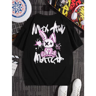 Camiseta Premium Old School Estampa Coelho Grafite Skate Streetwear Mix Match Blusa Unissex