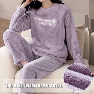 Estilos Conjunto de Pijama Feminino Adulto Confortável Quente/Inverno em Oferta na Shopee