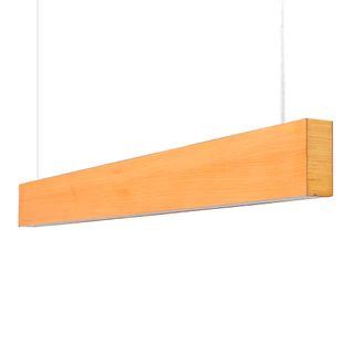 Lustre Madeira Retangular Linear LED Integrado 98cm -SNK 04