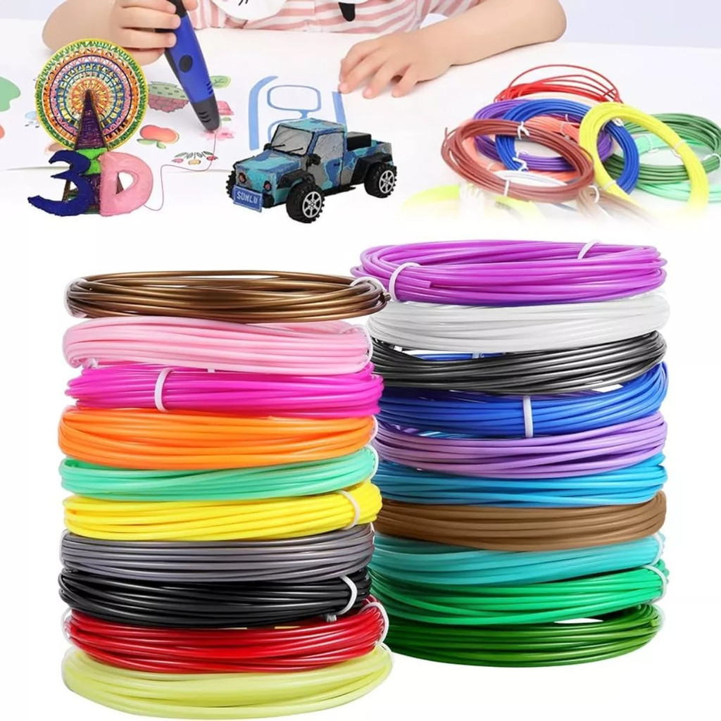 20 Filamento Refil Recarga Para Caneta 3d 100 Metro Abs | Shopee Brasil