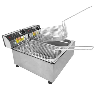 Fritadeira Eletrica 6 L 2 Cubas Master 4000W Aco Inox