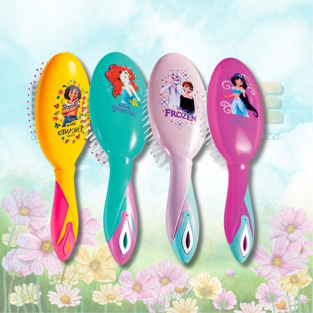Escova de cabelo infantil Disney Encanto, Ariel, Frozen ou Jasmine ...