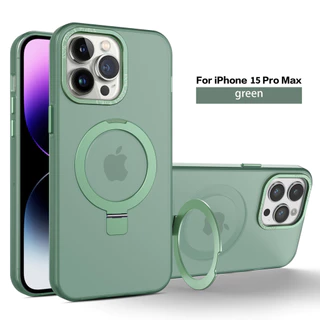 Capinha iphone 11/12/13/14/15 Pro max Moda Capa Magnética Com Suporte Giratório Lente De Proteção Da Câmera Criativa À Prova De Choque De Luxo Anti-Queda