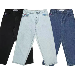 Y2K Polar Big Boy Jeans Harajuku Hip Hop Bordado Dos Desenhos Animados Calças Retro Moda Casual Streetwear Homens Mulheres