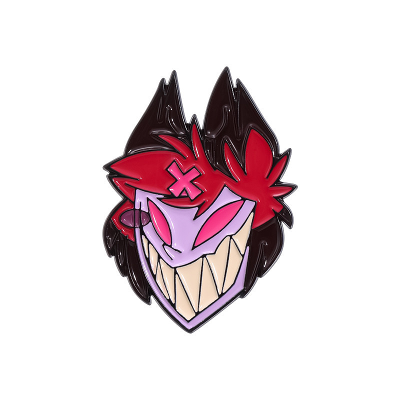 Hazbin Hotel アラスター ピンズ/ピンバッジ (2019) セット Hazbin Hotel Alastor Pins Brochura Helluva Boss Cartoon Metal