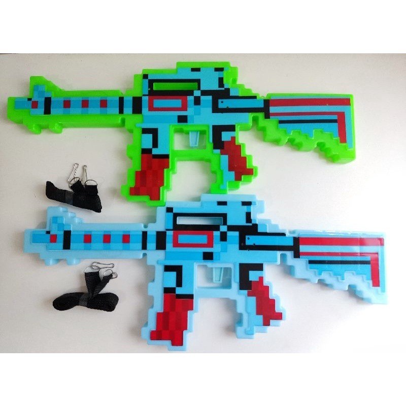 Airsoft do minecraft com luz som e mira laser | Shopee Brasil