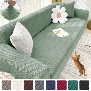 Capa de sofá em forma de T, sala de estar jacquard braço sofá tampa, anti incrustação 1/2/3/4