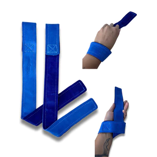 Tala Strap Fita em 100 % COURO legitimo Gancho Para Treinos Musculação 50cm