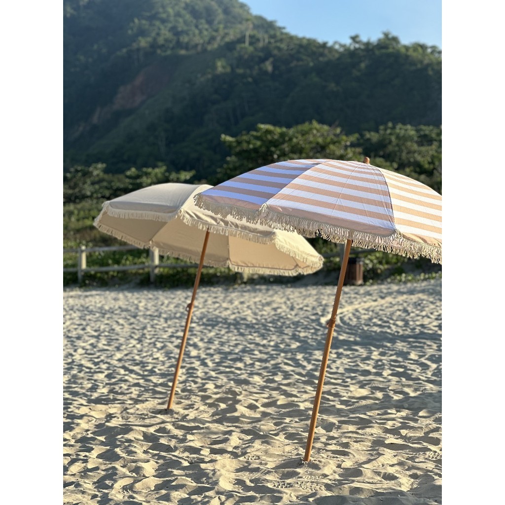 Guarda-Sol de Praia Vintage Grande Sombreiro Piscina Camping Pesca Aço ...