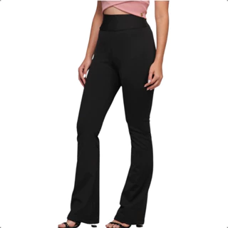 Calça Legging Flare Básica Preta Suplex Flanelado de alta Qualidade / Excelente costura e super confortável