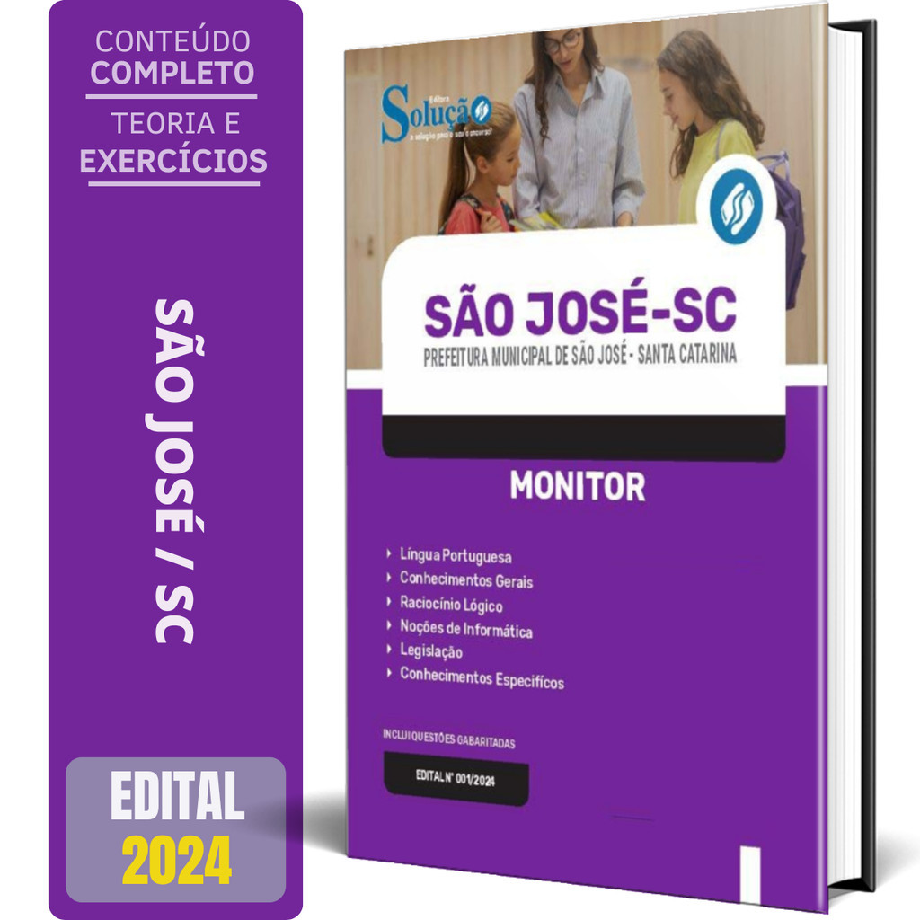 Apostila Prefeitura de São José SC 2024 - Monitor | Shopee Brasil