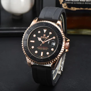Relógio de quartzo clássico elegante pulseira de silicone para homens