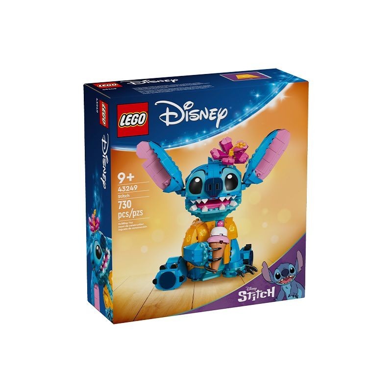 Lego Disney Série 43249 Stitch Boys Meninas Brinquedos Educativos Montados em Bloco de Construção
