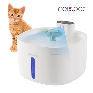 Newpet Bebedouro Pet Fonte Agua com Sensor e Filtro Gatos e Cachorro 2.6L