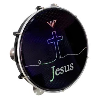 Pandeiro Profissional 10 Pele Holográfica Jesus Corpo Abs Chave Afinação em Oferta na Shopee