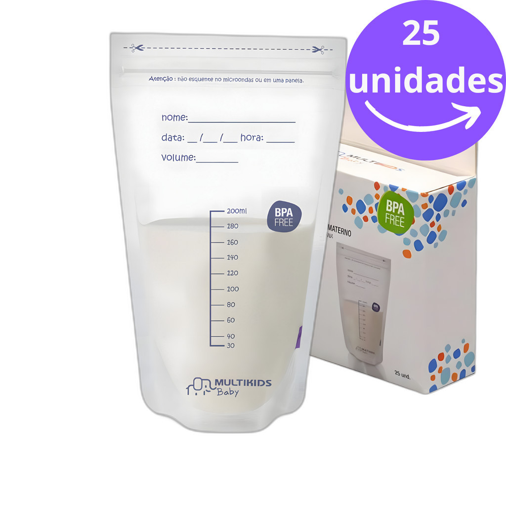 Sacos para Armazenar Leite Materno Kit Com 25 Unidades For Mom ...