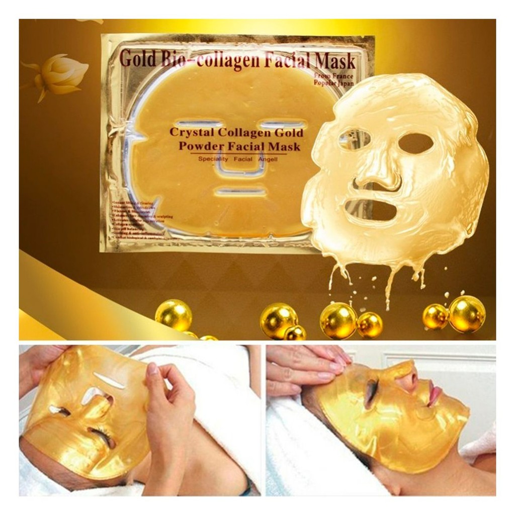 Máscara de Ouro para Rosto com Colágeno, Hidratação Profunda e Efeito ...