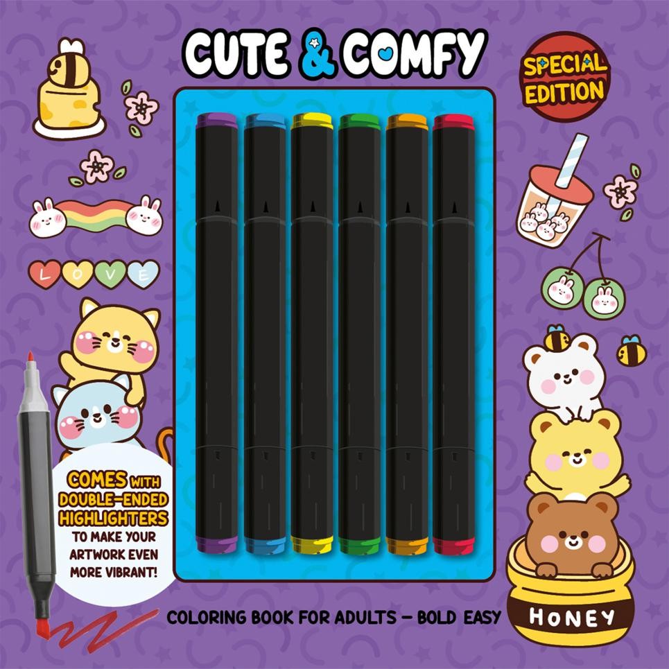 Cute & Comfy Coloring Book for Adults - Bold Easy - Special Edition ...