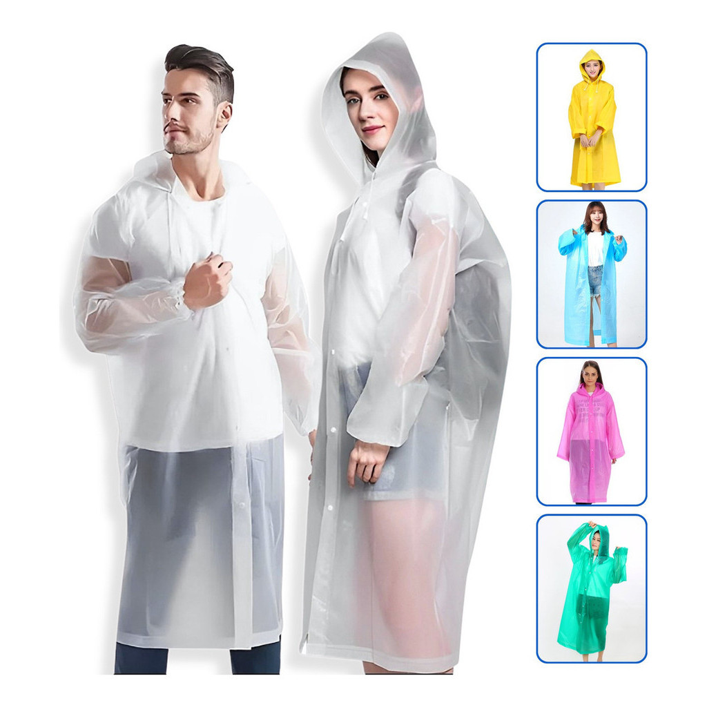 Casaco Capa De Chuva Impermeável Pvc Grossa Adulto Com Capuz ...
